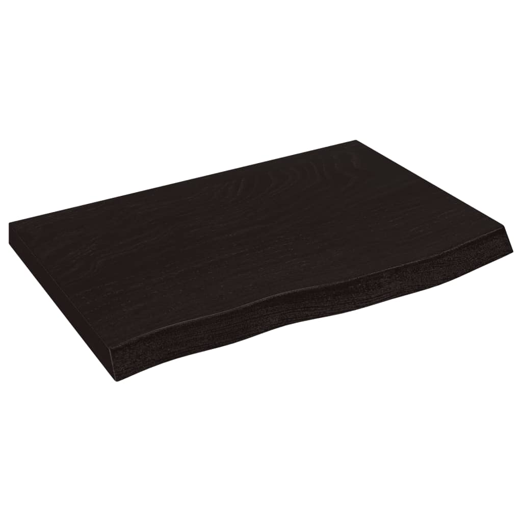 Kupaonska radna ploča tamnosmeđa 60x40x(2-6) cm tretirano drvo