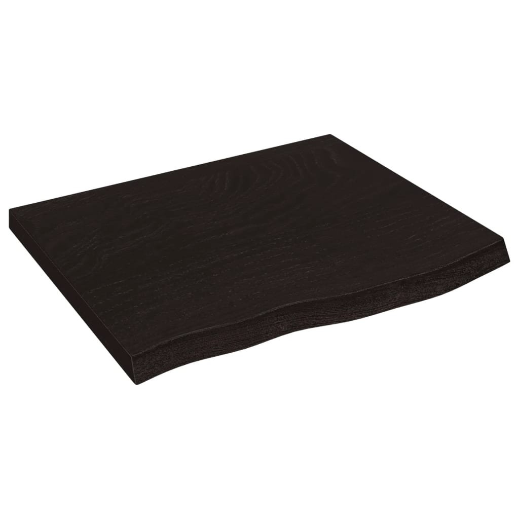 Kupaonska radna ploča tamnosmeđa 60x60x(2-4) cm tretirano drvo