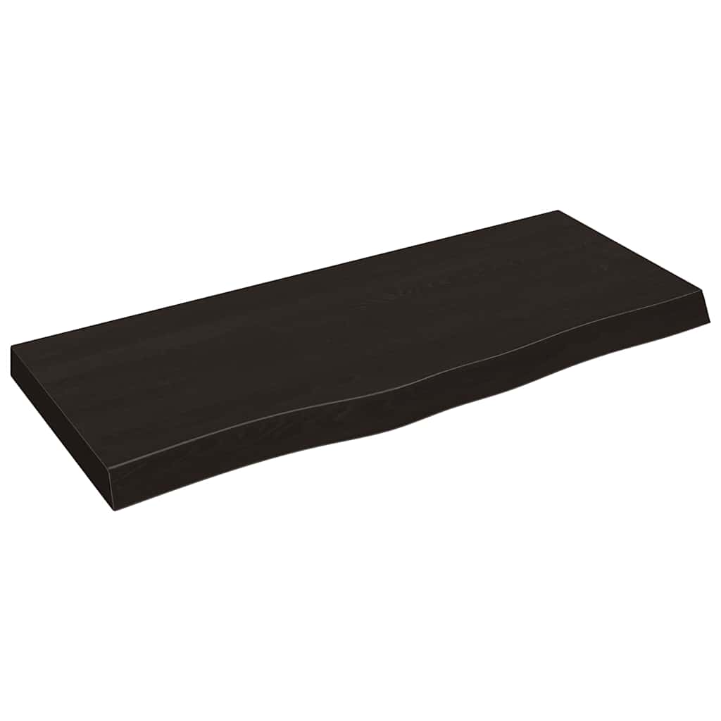 Kupaonska radna ploča tamnosmeđa 100x40x(2-6) cm tretirano drvo