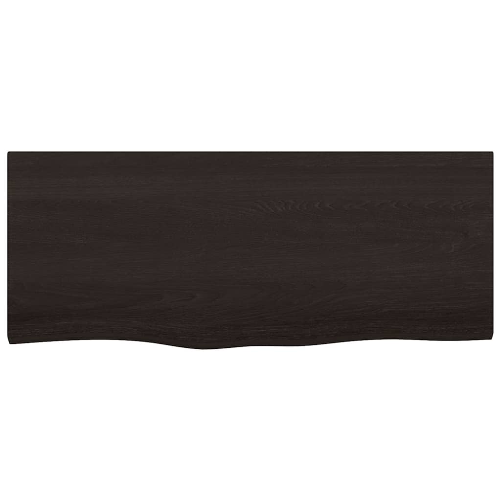 Kupaonska radna ploča tamnosmeđa 100x40x(2-6) cm tretirano drvo