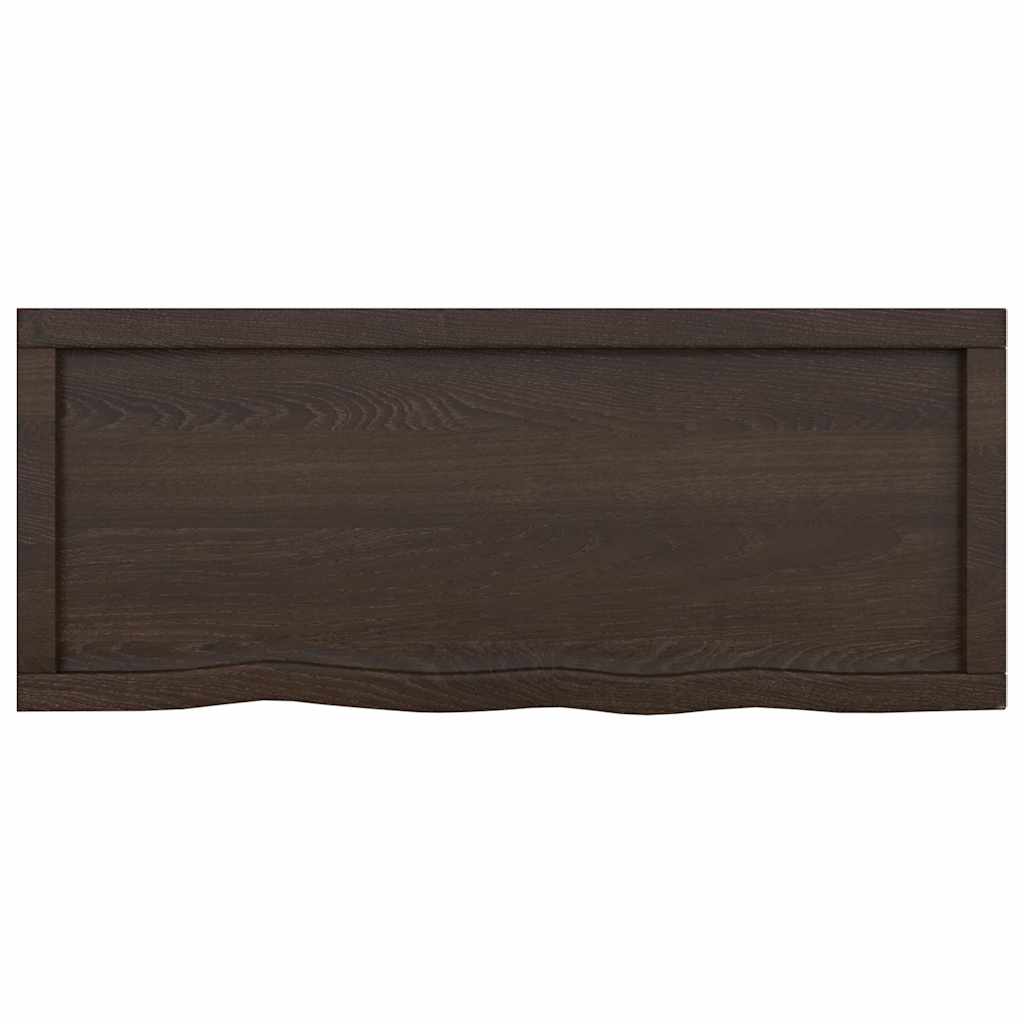 Kupaonska radna ploča tamnosmeđa 100x40x(2-6) cm tretirano drvo