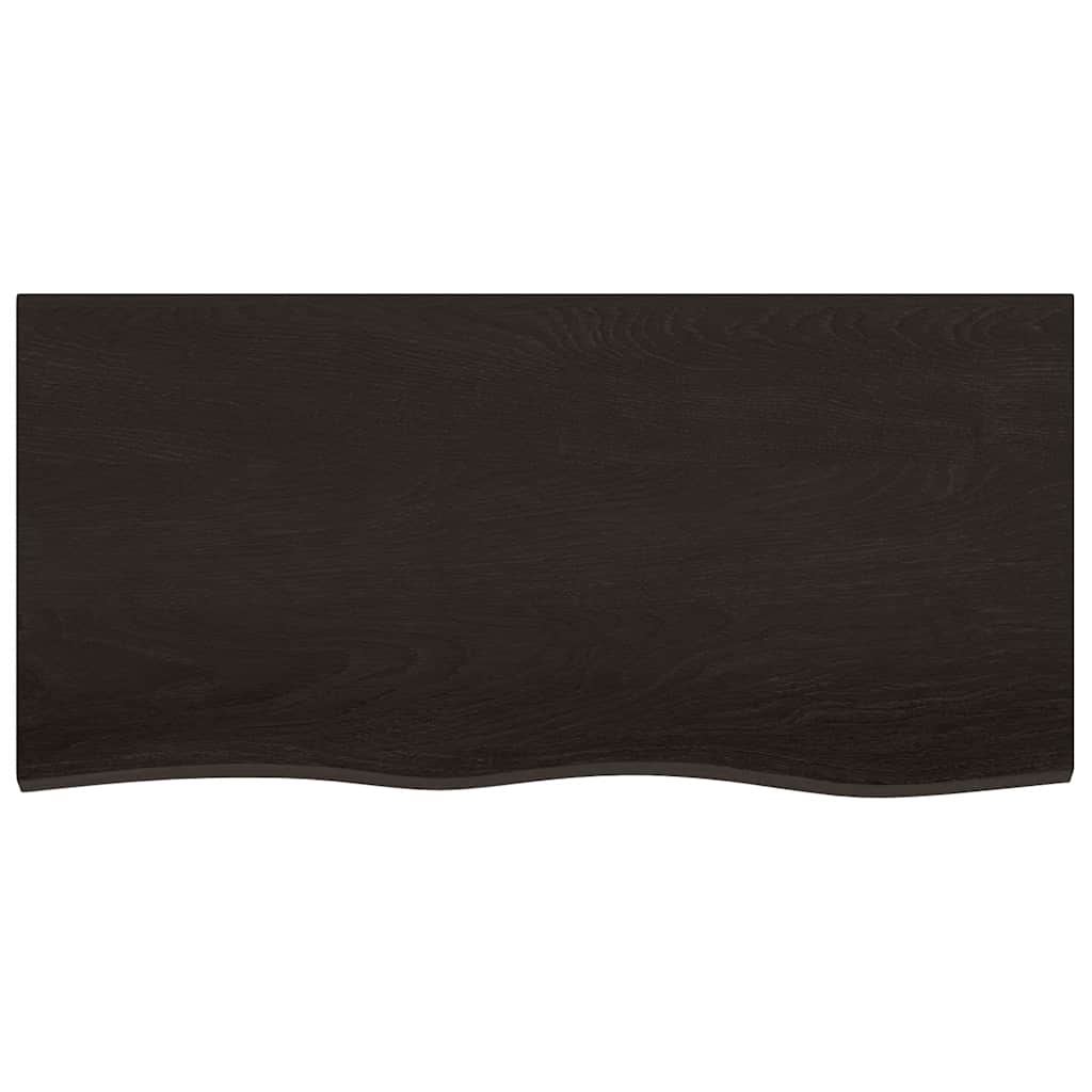 Kupaonska radna ploča tamnosmeđa 100x50x2 cm tretirano drvo