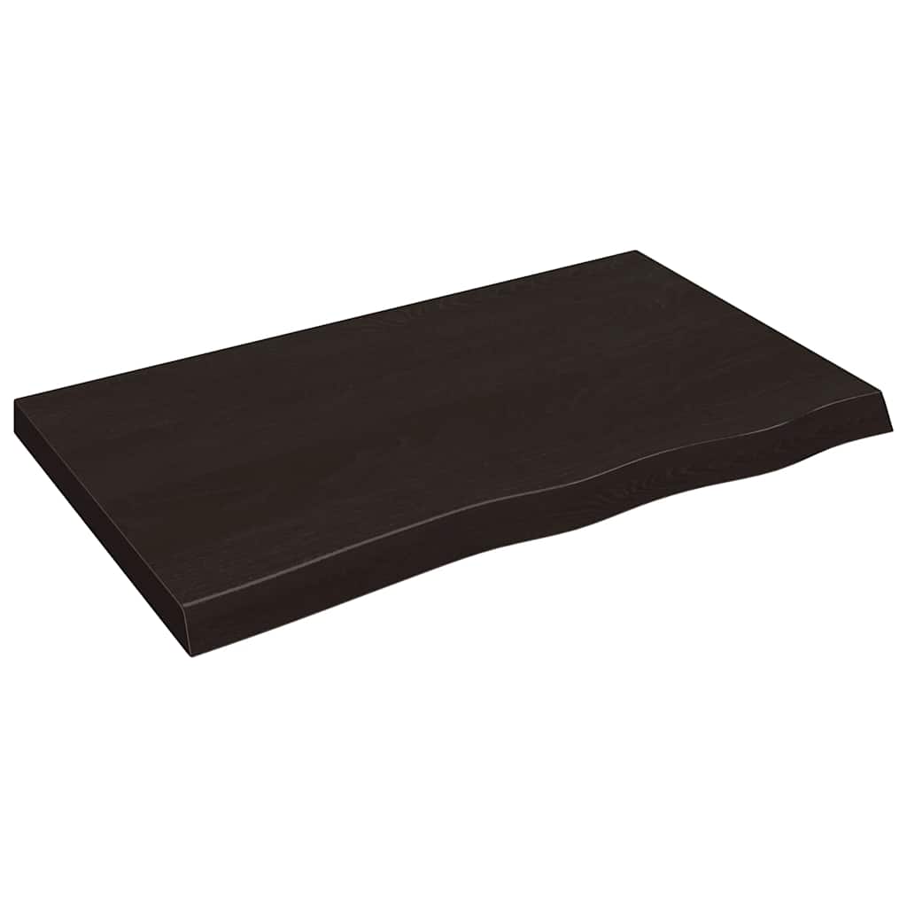 Kupaonska radna ploča tamnosmeđa 100x60x(2-6) cm tretirano drvo