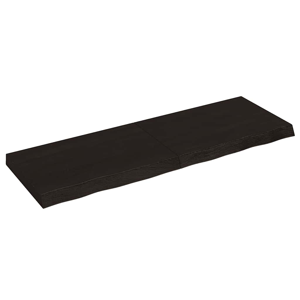 Kupaonska radna ploča tamnosmeđa 120x40x(2-6) cm tretirano drvo