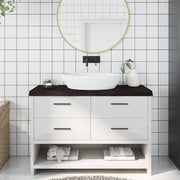 Kupaonska radna ploča tamnosmeđa 120x40x(2-6) cm tretirano drvo