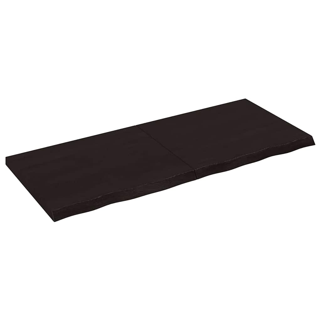Kupaonska radna ploča tamnosmeđa 120x50x(2-4) cm tretirano drvo