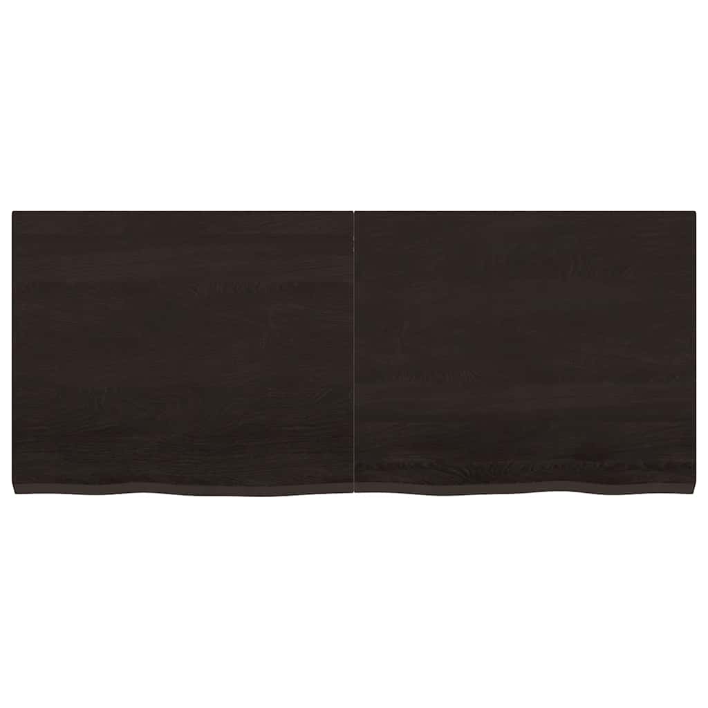 Kupaonska radna ploča tamnosmeđa 120x50x(2-4) cm tretirano drvo