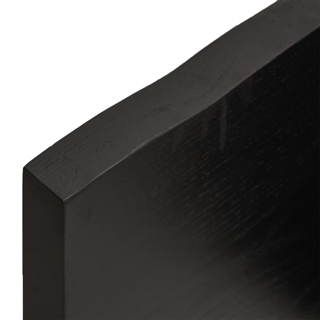 Kupaonska radna ploča tamnosmeđa 120x50x(2-4) cm tretirano drvo