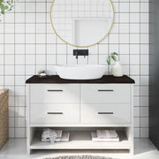 Kupaonska radna ploča tamnosmeđa 120x50x(2-4) cm tretirano drvo