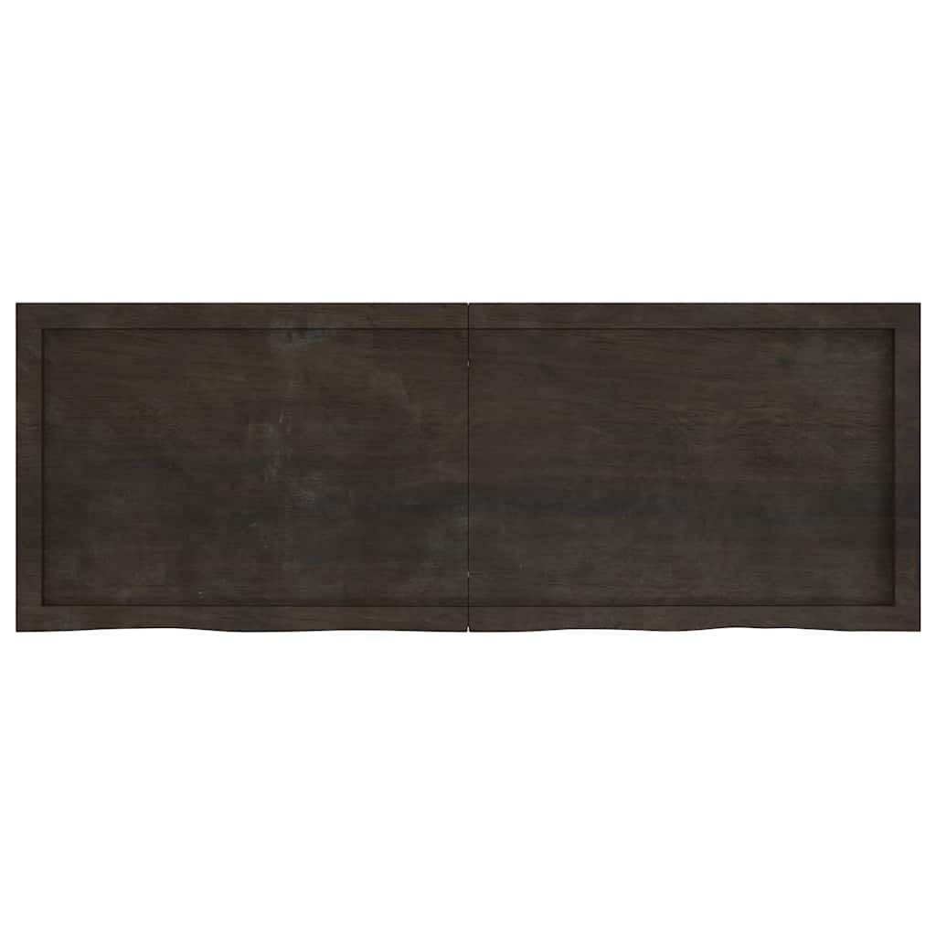 Kupaonska radna ploča tamnosmeđa 140x50x(2-4) cm tretirano drvo