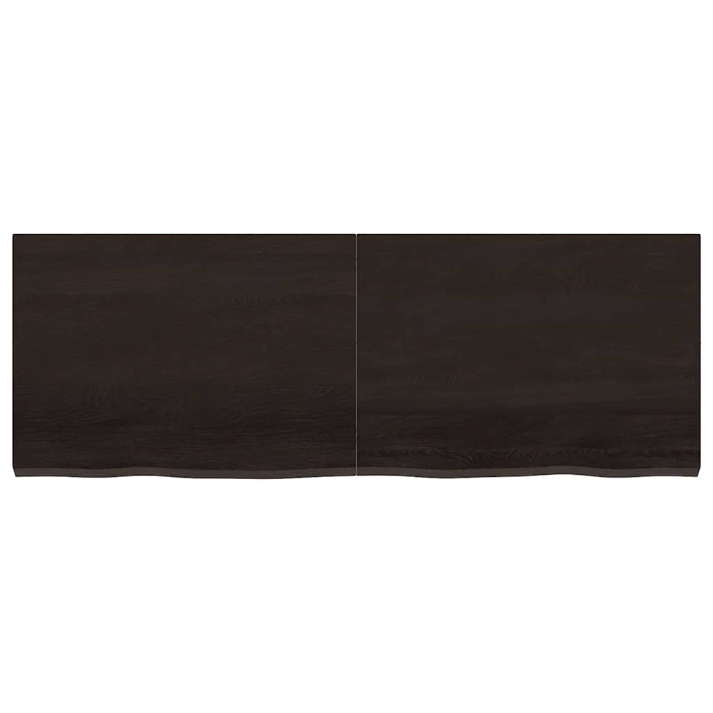 Kupaonska radna ploča tamnosmeđa 140x50x(2-4) cm tretirano drvo