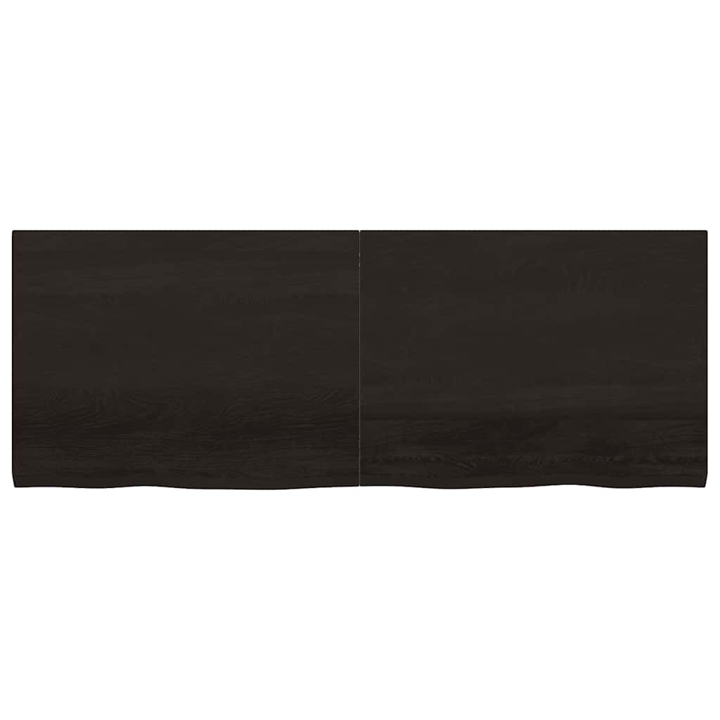 Kupaonska radna ploča tamnosmeđa 160x60x(2-4) cm tretirano drvo
