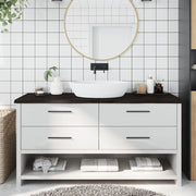 Kupaonska radna ploča tamnosmeđa 160x60x(2-4) cm tretirano drvo