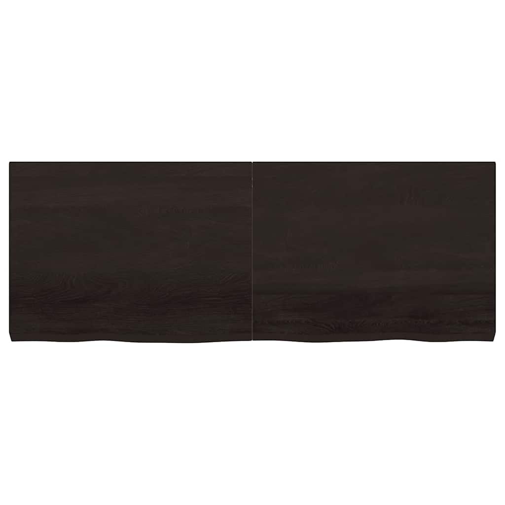 Kupaonska radna ploča tamnosmeđa 160x60x(2-6) cm tretirano drvo