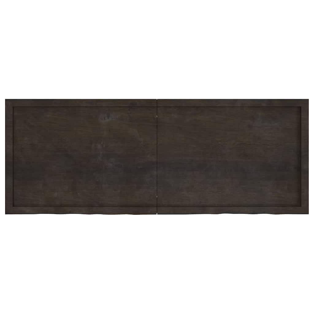Kupaonska radna ploča tamnosmeđa 160x60x(2-6) cm tretirano drvo