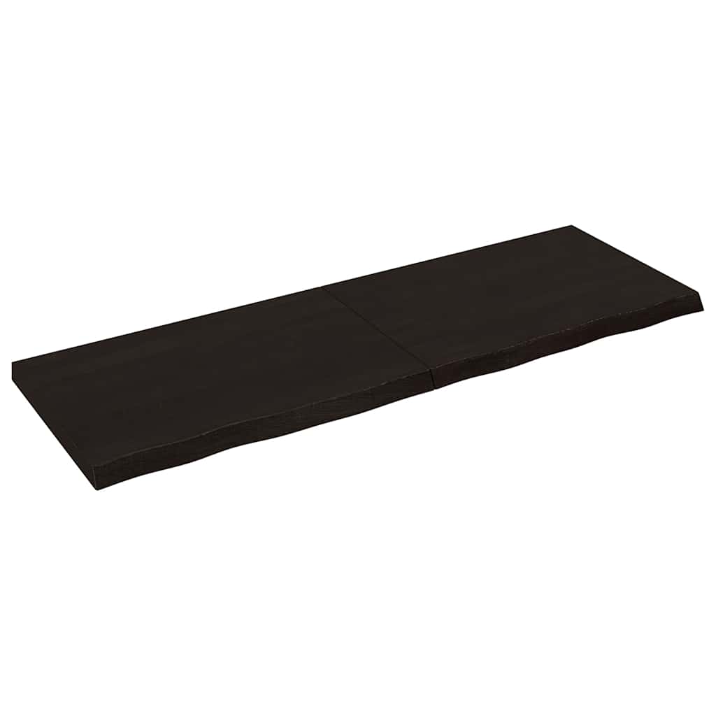 Kupaonska radna ploča tamnosmeđa 180x60x(2-6) cm tretirano drvo