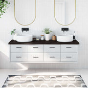 Kupaonska radna ploča tamnosmeđa 180x60x(2-6) cm tretirano drvo