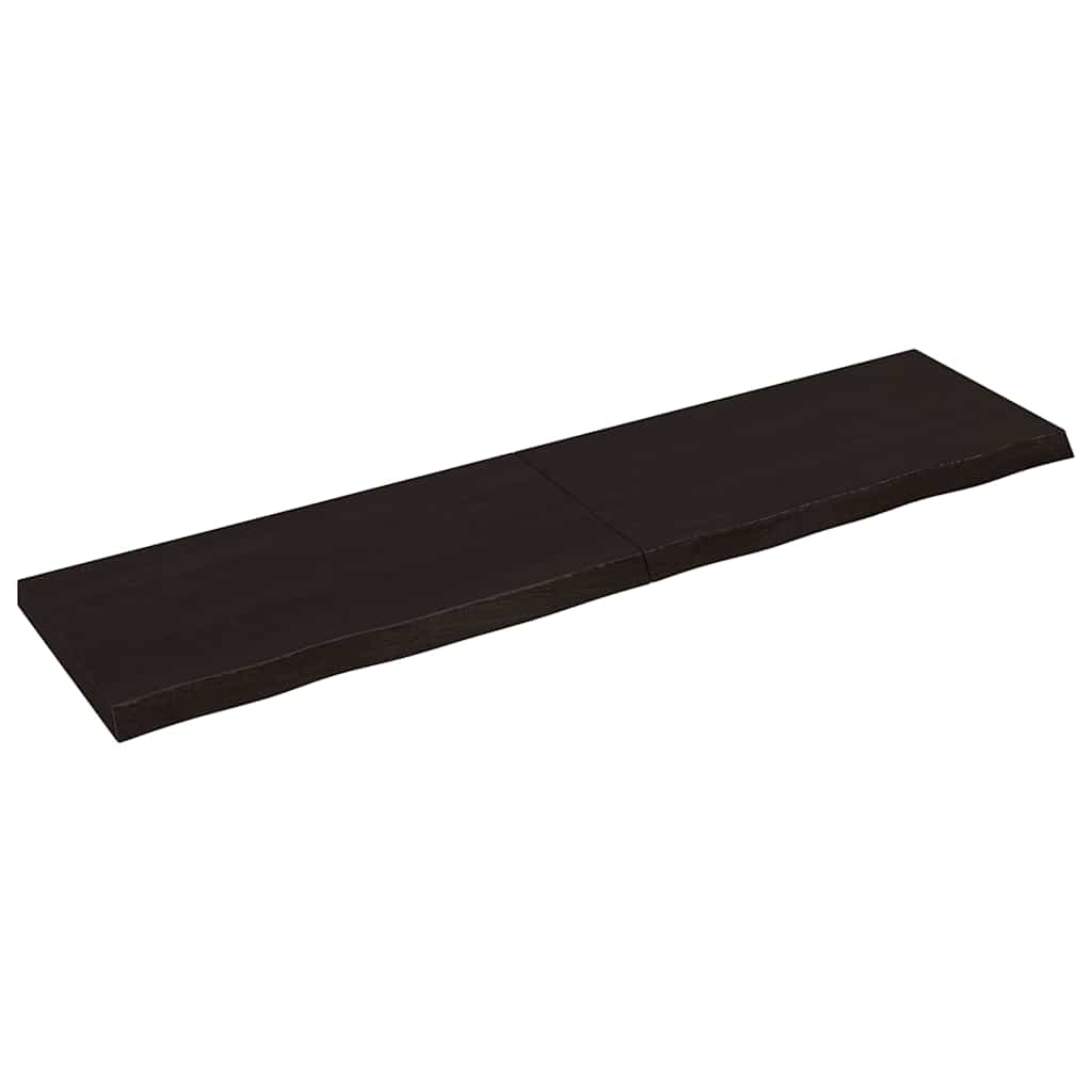 Kupaonska radna ploča tamnosmeđa 200x50x(2-6) cm tretirano drvo
