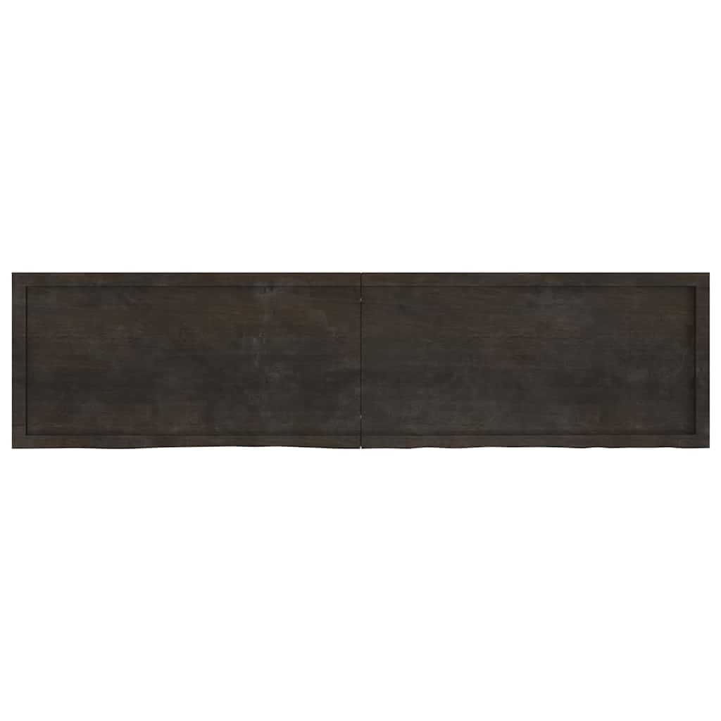 Kupaonska radna ploča tamnosmeđa 200x50x(2-6) cm tretirano drvo