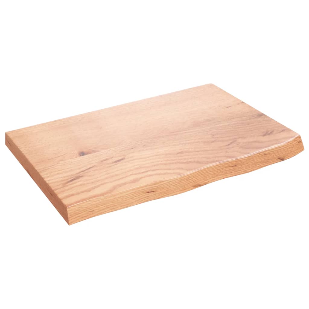 Stolna ploča svjetlosmeđa 60x40x(2-4) cm tretirana hrastovina