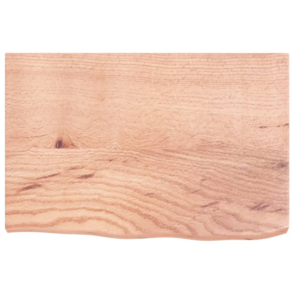 Stolna ploča svjetlosmeđa 60x40x(2-4) cm tretirana hrastovina