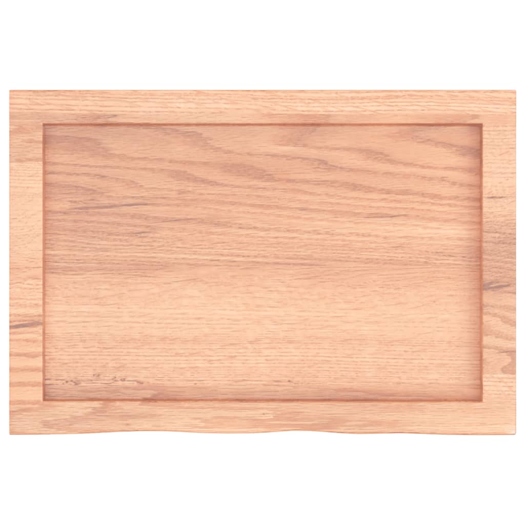 Stolna ploča svjetlosmeđa 60x40x(2-4) cm tretirana hrastovina
