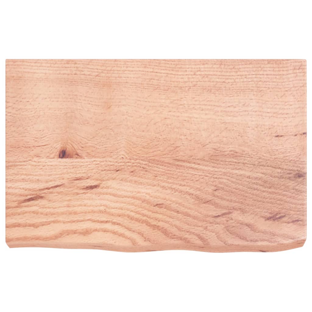 Stolna ploča svjetlosmeđa 60x40x(2-6) cm tretirana hrastovina