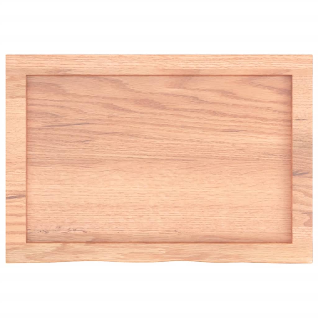 Stolna ploča svjetlosmeđa 60x40x(2-6) cm tretirana hrastovina