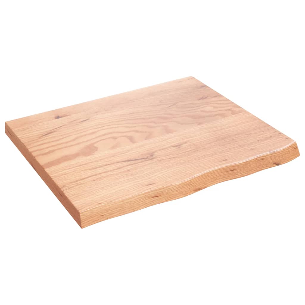Stolna ploča svjetlosmeđa 60x50x(2-4) cm tretirana hrastovina
