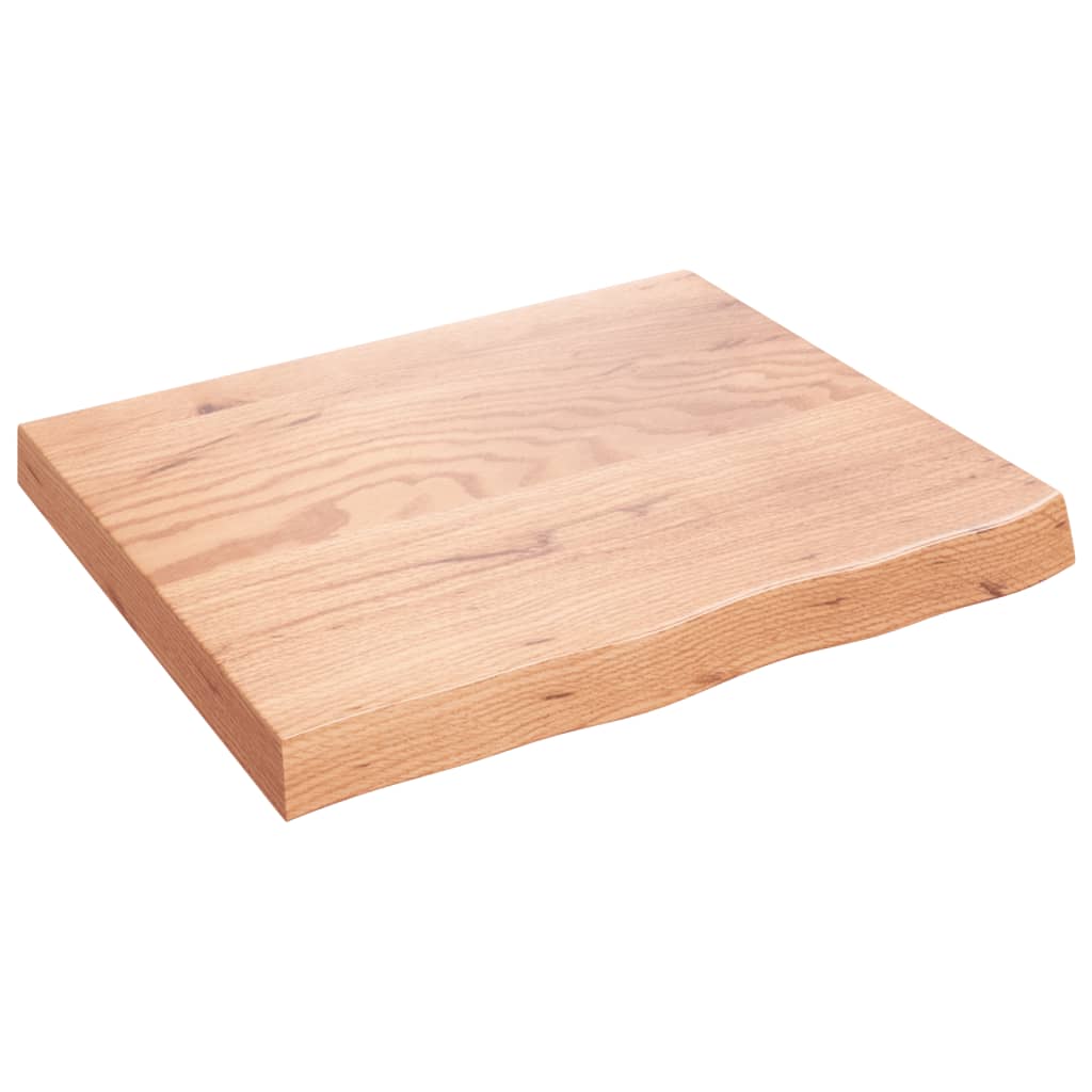 Stolna ploča svjetlosmeđa 60x50x(2-6) cm tretirana hrastovina