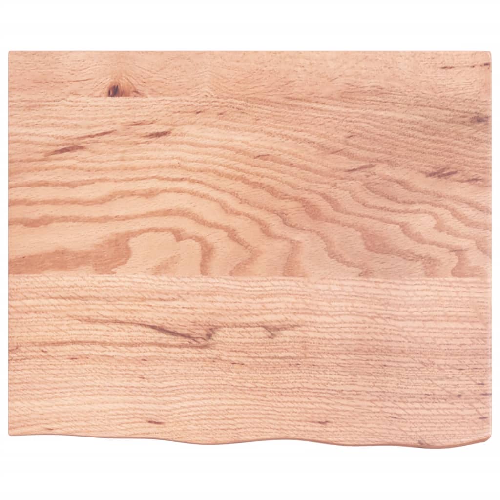 Stolna ploča svjetlosmeđa 60x50x(2-6) cm tretirana hrastovina