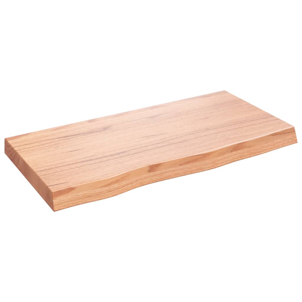 Stolna ploča svjetlosmeđa 80x40x(2-6) cm tretirana hrastovina