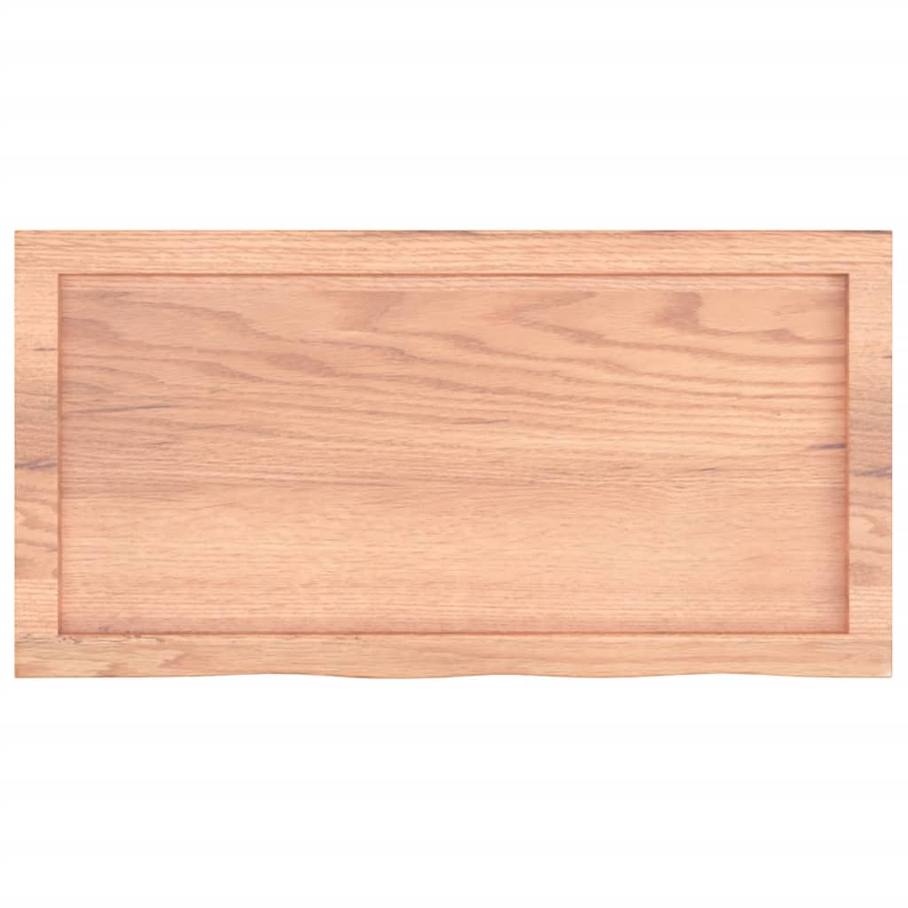 Stolna ploča svjetlosmeđa 80x40x(2-6) cm tretirana hrastovina