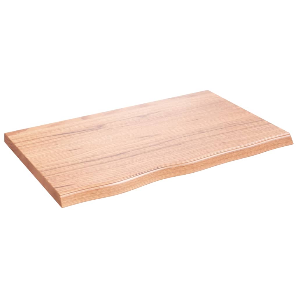 Stolna ploča svjetlosmeđa 80x50x(2-4) cm tretirana hrastovina