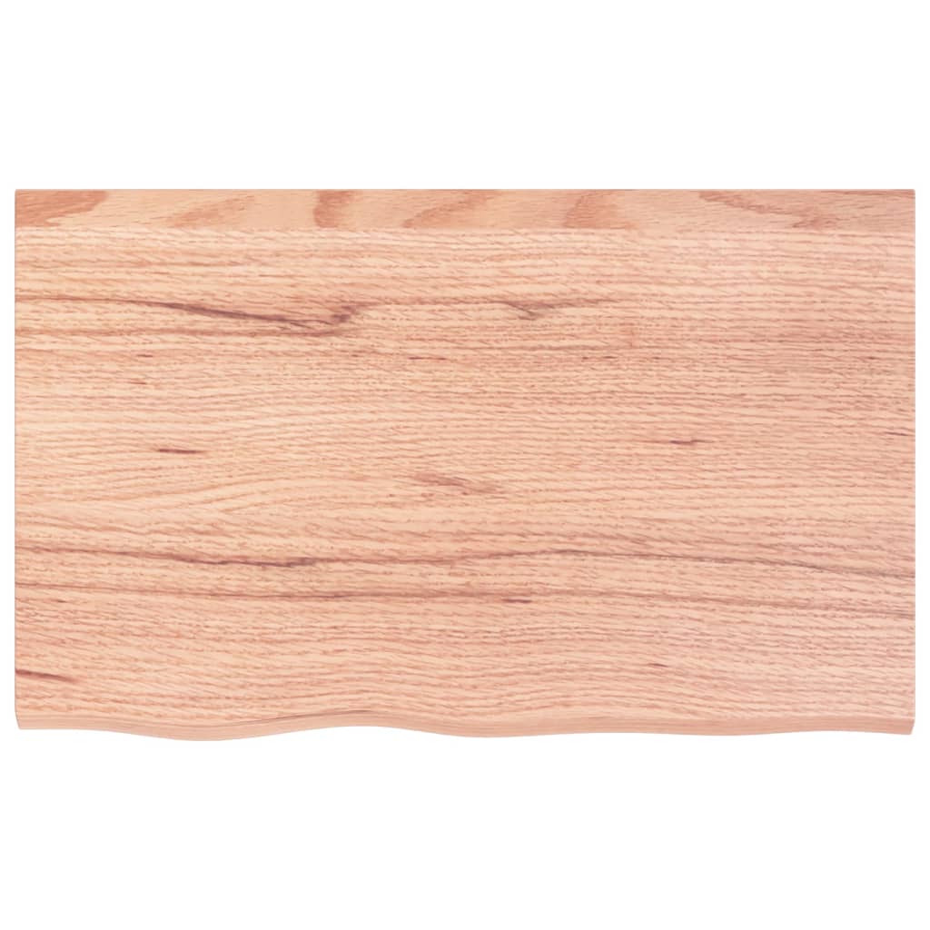 Stolna ploča svjetlosmeđa 80x50x(2-4) cm tretirana hrastovina