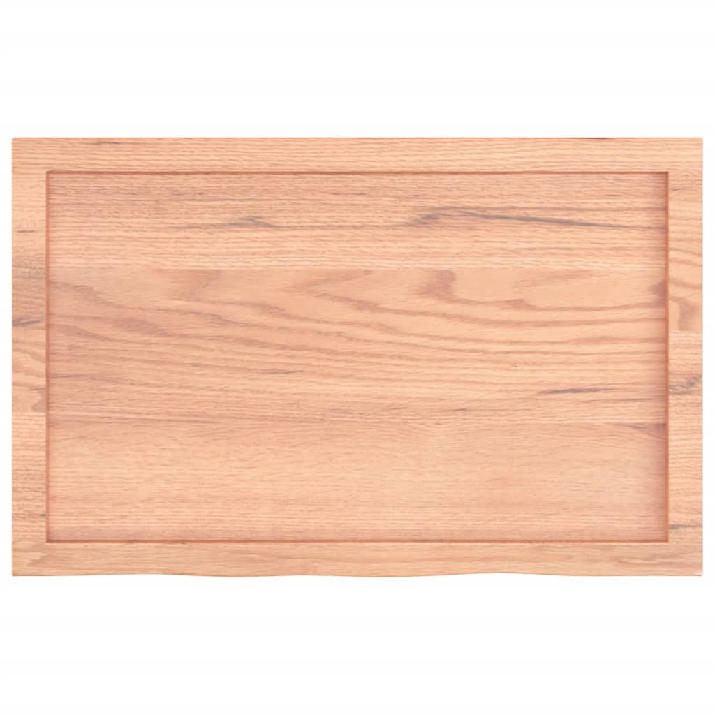 Stolna ploča svjetlosmeđa 80x50x(2-4) cm tretirana hrastovina