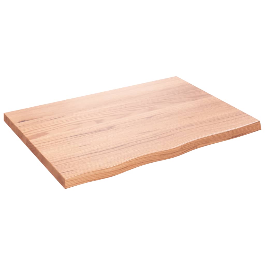 Stolna ploča svjetlosmeđa 80x60x(2-4) cm tretirana hrastovina