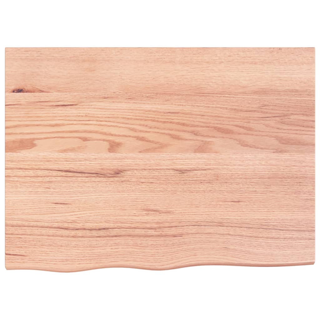 Stolna ploča svjetlosmeđa 80x60x(2-4) cm tretirana hrastovina