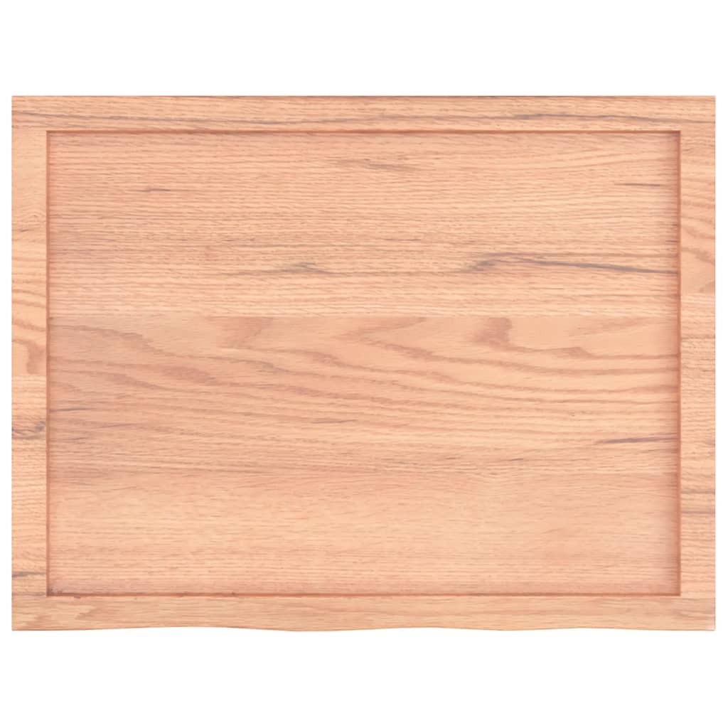 Stolna ploča svjetlosmeđa 80x60x(2-4) cm tretirana hrastovina