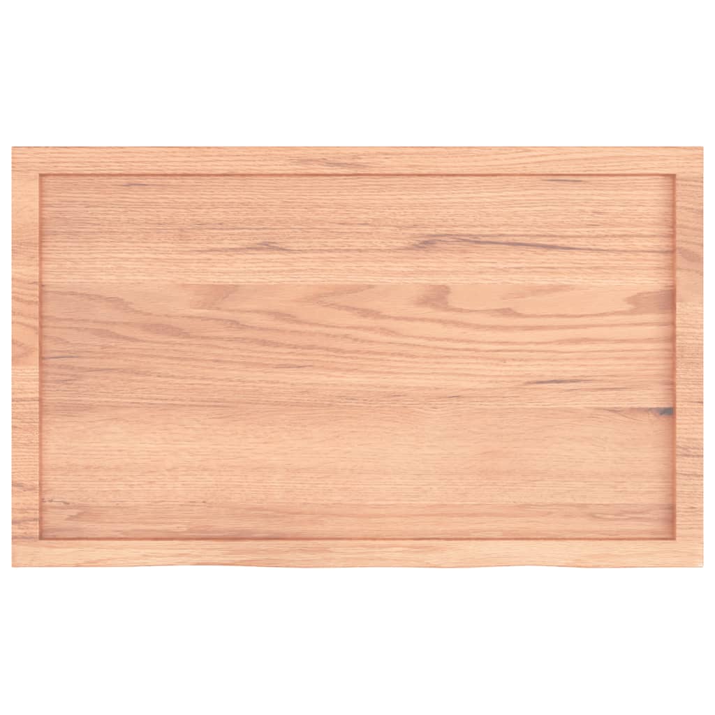 Stolna ploča svjetlosmeđa 100x60x(2-6) cm tretirana hrastovina
