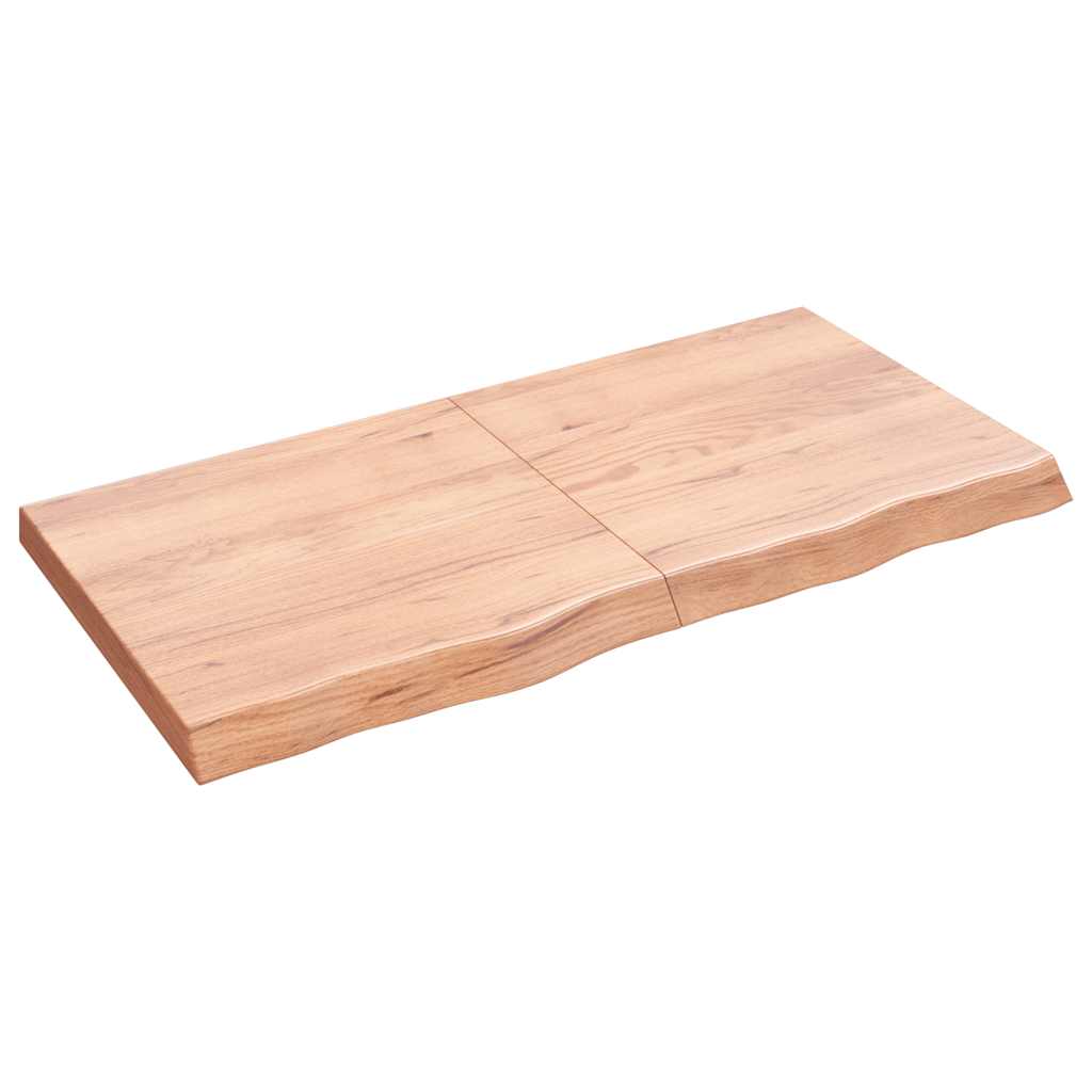 Stolna ploča svjetlosmeđa 120x60x(2-6) cm tretirana hrastovina