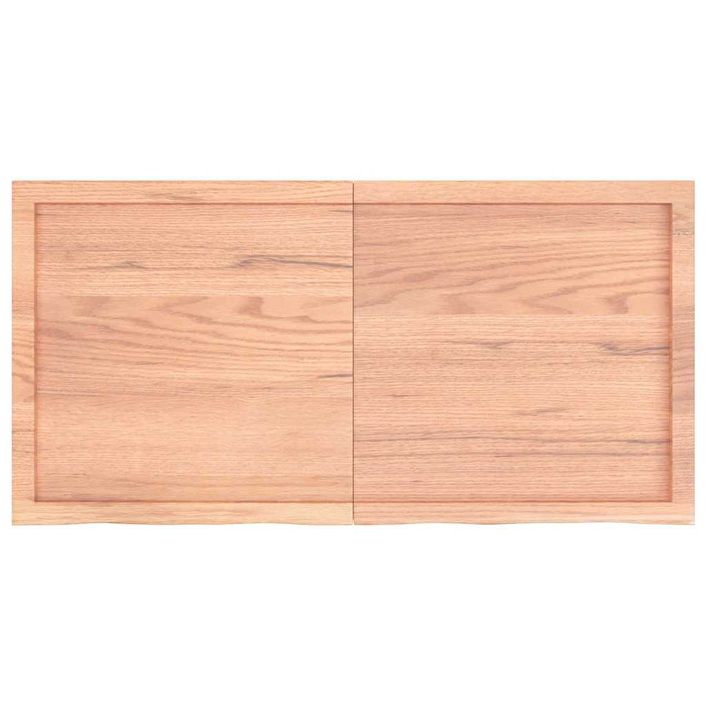 Stolna ploča svjetlosmeđa 120x60x(2-6) cm tretirana hrastovina
