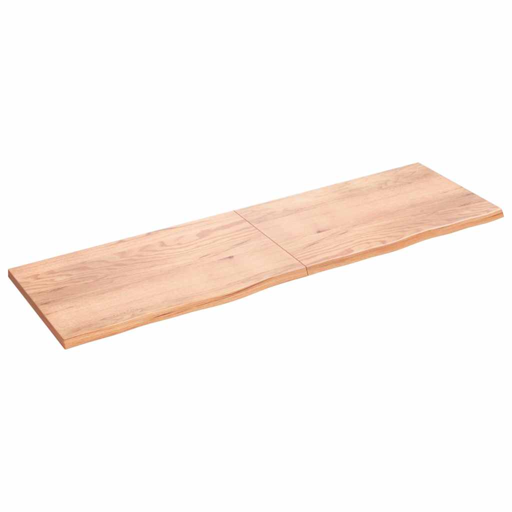 Stolna ploča svjetlosmeđa 200x60x(2-4) cm tretirana hrastovina