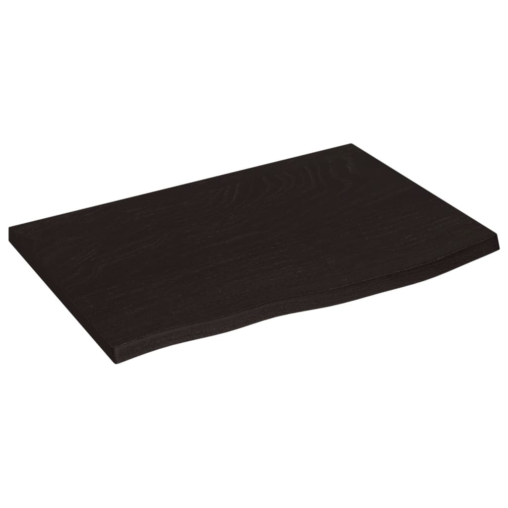 Stolna ploča tamnosiva 60x40x2 cm obrađena masivna hrastovina
