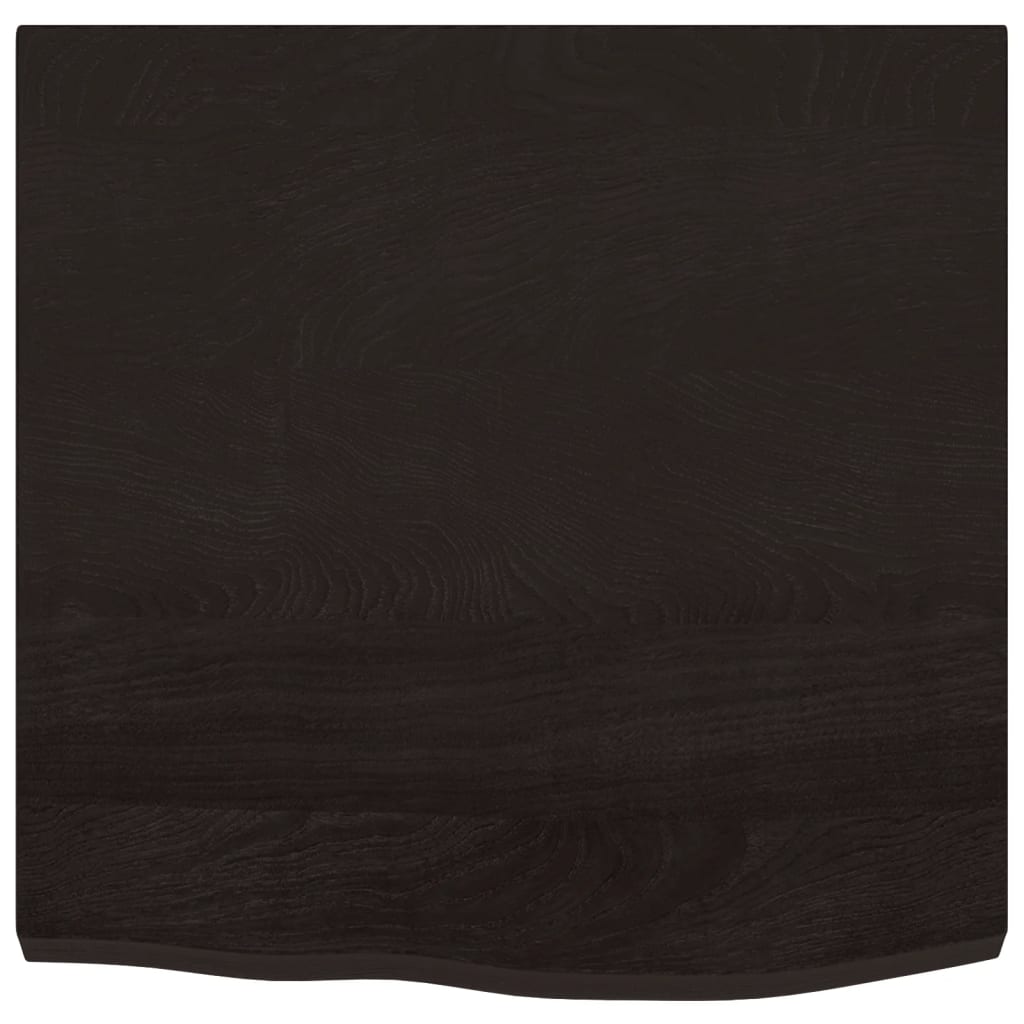 Stolna ploča tamnosmeđa 60x60x(2-4) cm obrađena masivna hrast
