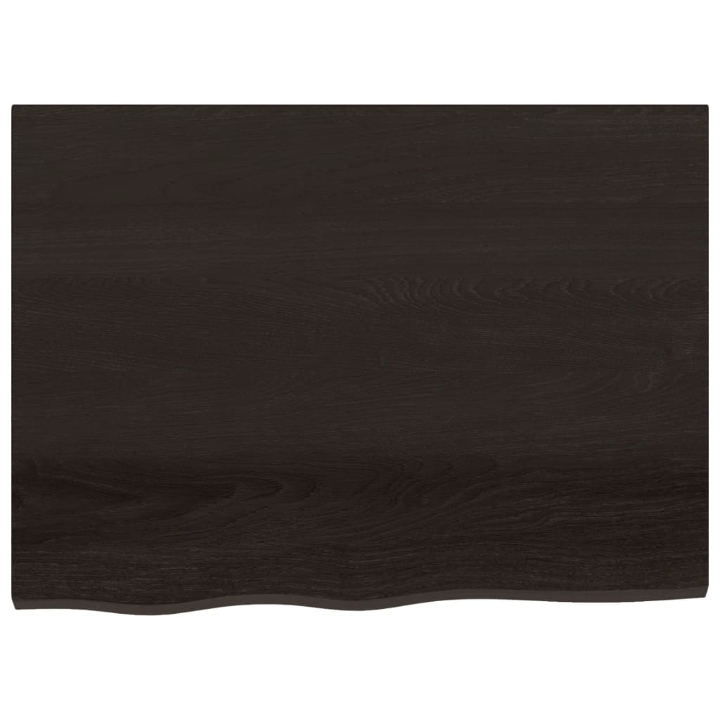 Stolna ploča tamnosmeđa 80x60x(2-4) cm obrađena masivna hrast