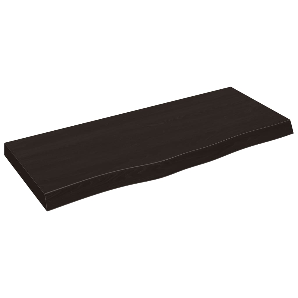 Stolna ploča tamnosmeđa 100x40x(2-6) cm obrađena masivna hrast