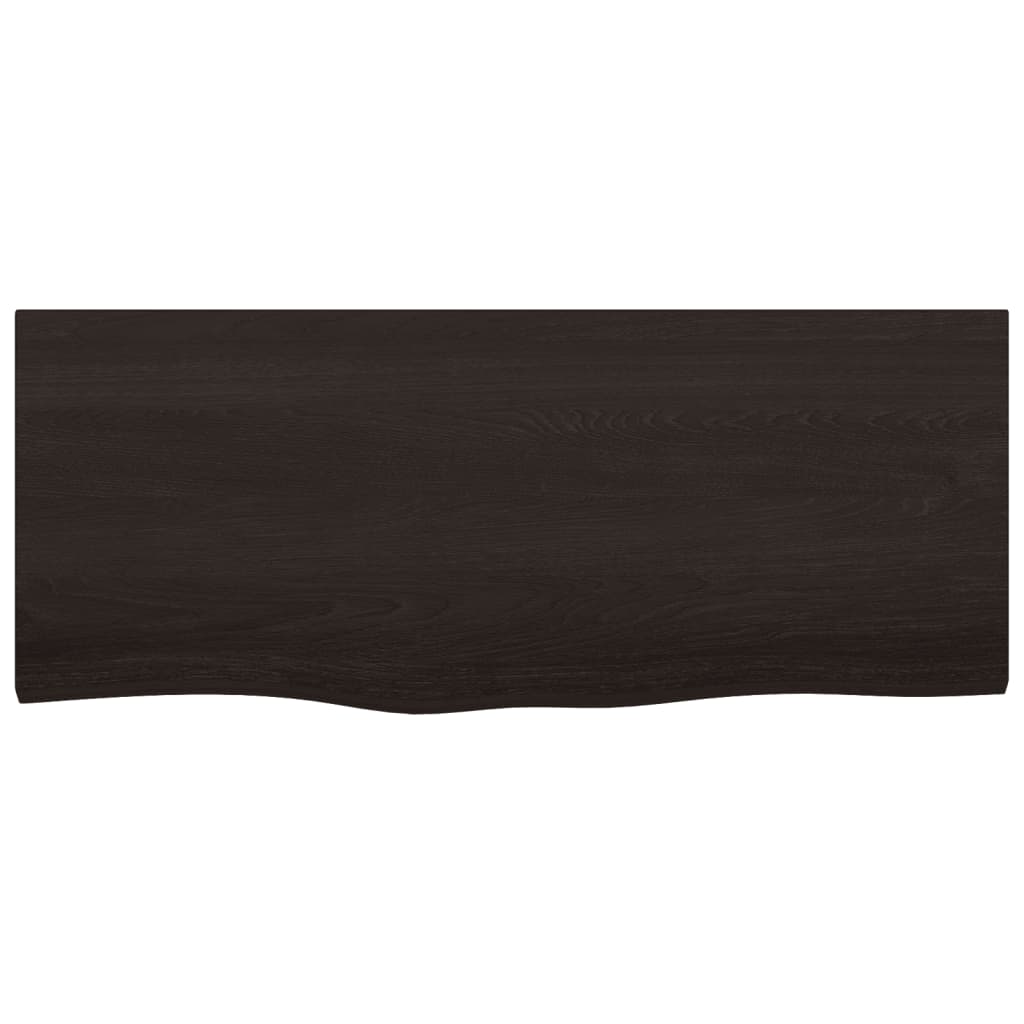 Stolna ploča tamnosmeđa 100x40x(2-6) cm obrađena masivna hrast