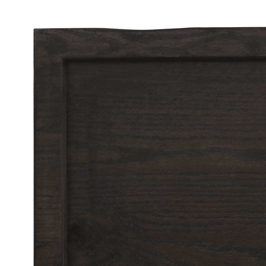 Stolna ploča tamnosmeđa 100x40x(2-6) cm obrađena masivna hrast