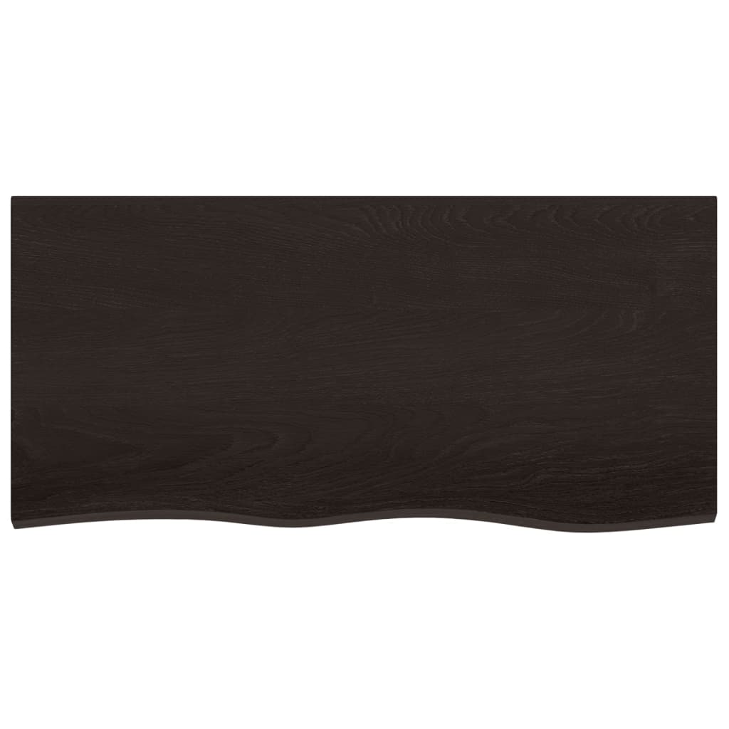 Stolna ploča tamnosmeđa 100x50x2 cm obrađena masivna hrastovina